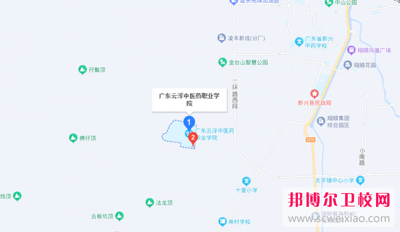 广东云浮中医药职业学院地址在哪里，哪个地区，哪个城市?